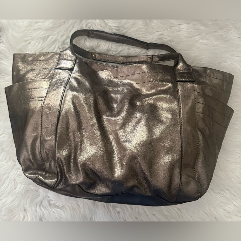 Anat Marin Metallic Leather Handbag